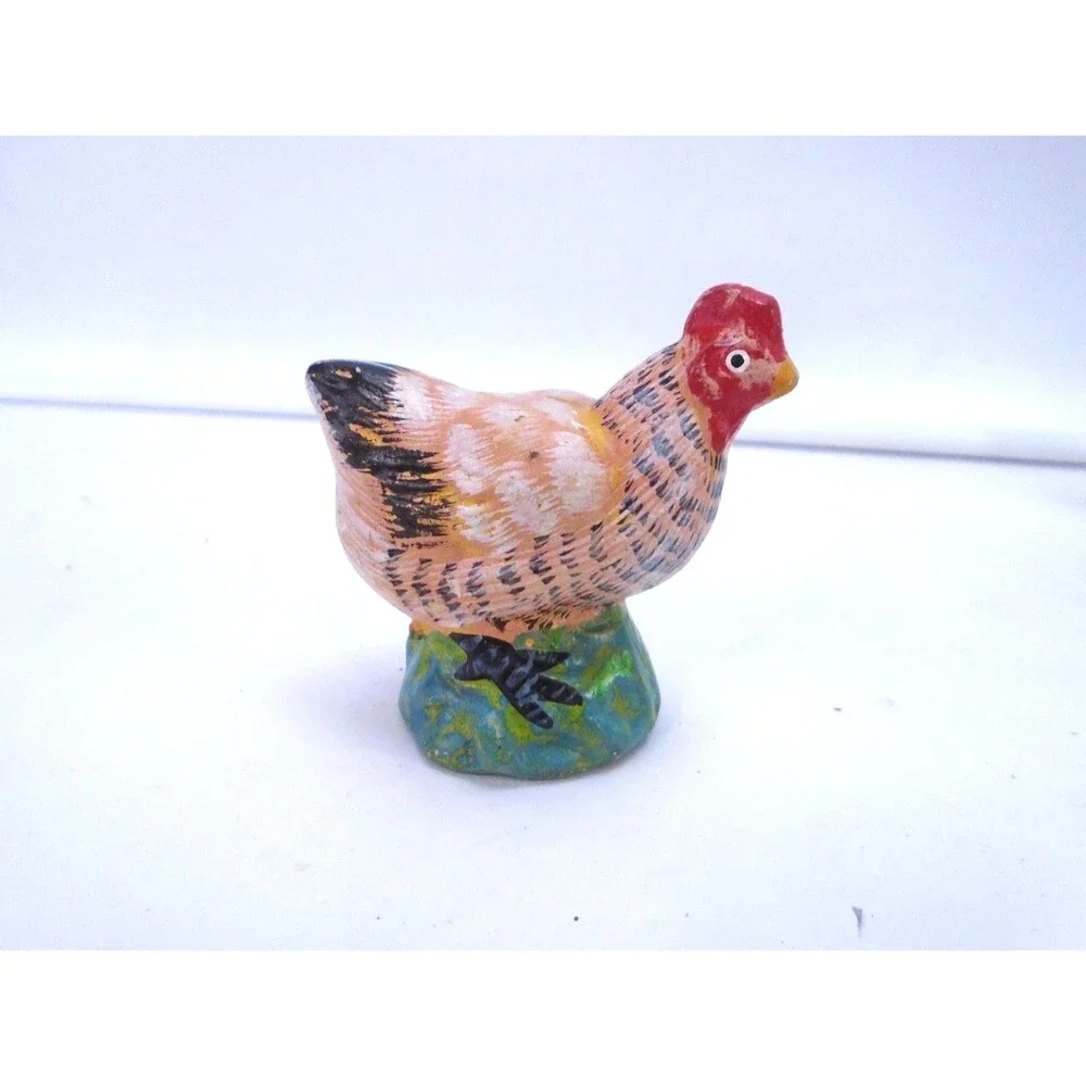 Vintage Clay Critters Rooster Lafayette IN Ceramic Resin Figurines